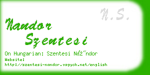 nandor szentesi business card